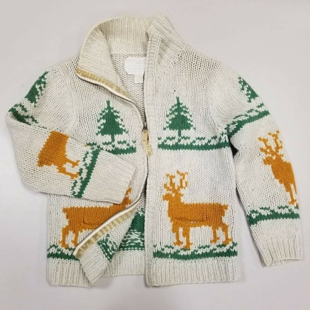 Wool double zipper winter sweater